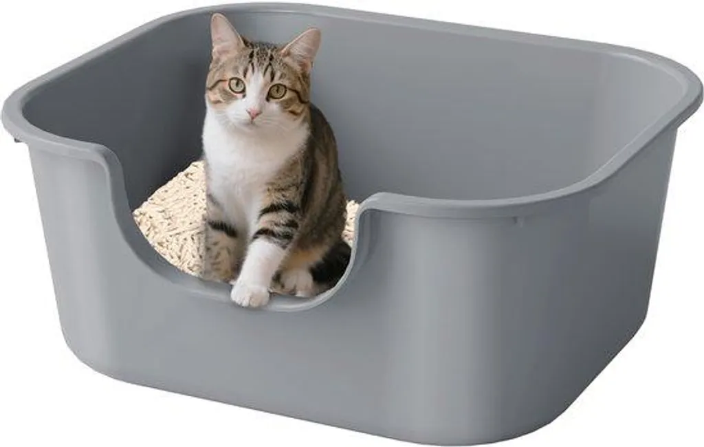 Cage de transport chat grise étanche avec parois hautes - Modèle T1
