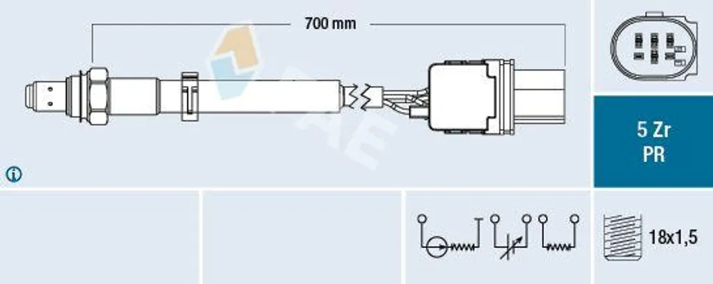 Capteur d'Oxygène Sonde Lambda 06J906262AD pour Beetle et Jetta