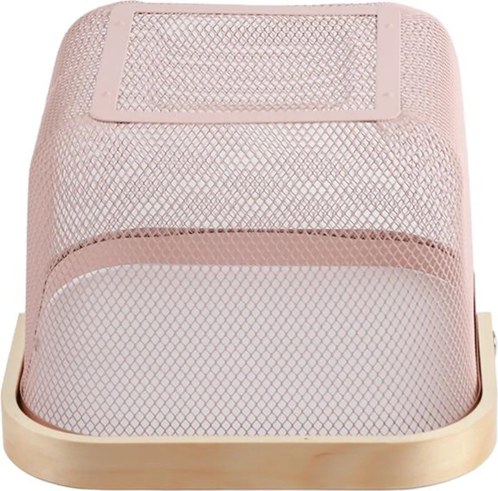 Passoire de cuisine métallique rose résistante avec poignée portable