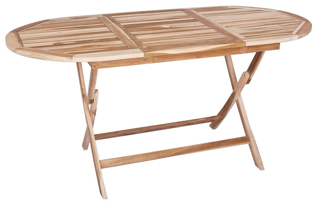 vidaXL Table pliante de jardin, bois massif teck, Image du produit 