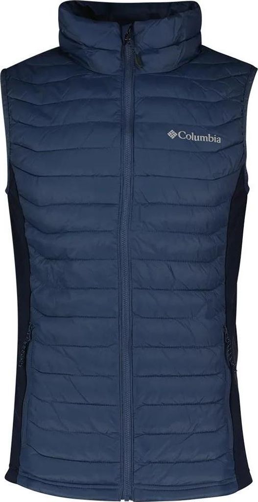 Columbia Powder Pass Hybrid Weste Blau L Herren Blau L