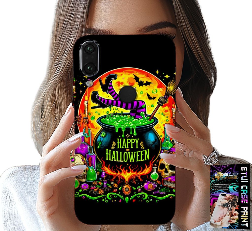 Fall Für Xiaomi Note 7 - Hexe Kessel Zauberstab Halloween Glas