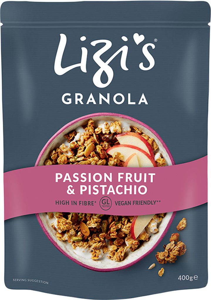 LIZI's Granola, Passion Fruit & Pistacchio 400g Produktbild 
