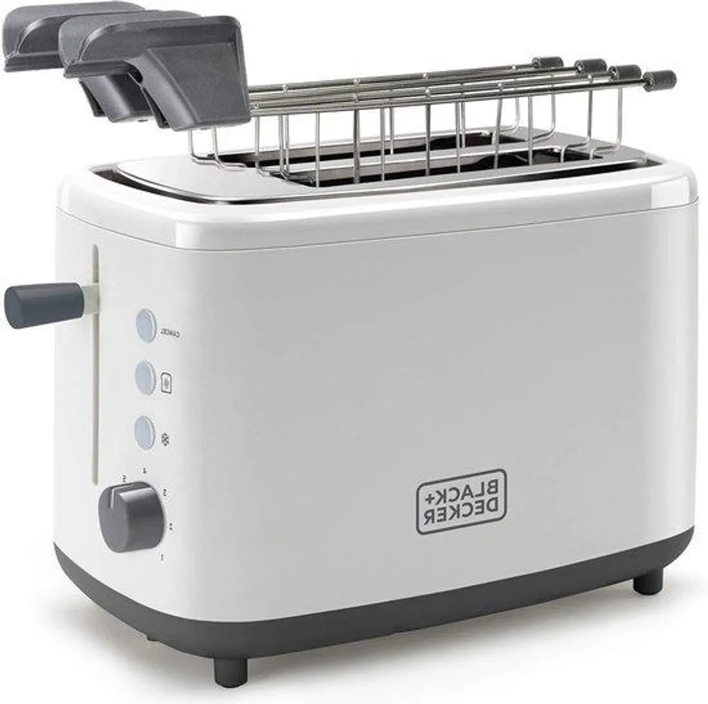 Grille-pain sans résidus avec plateau amovible et fentes larges de 820W