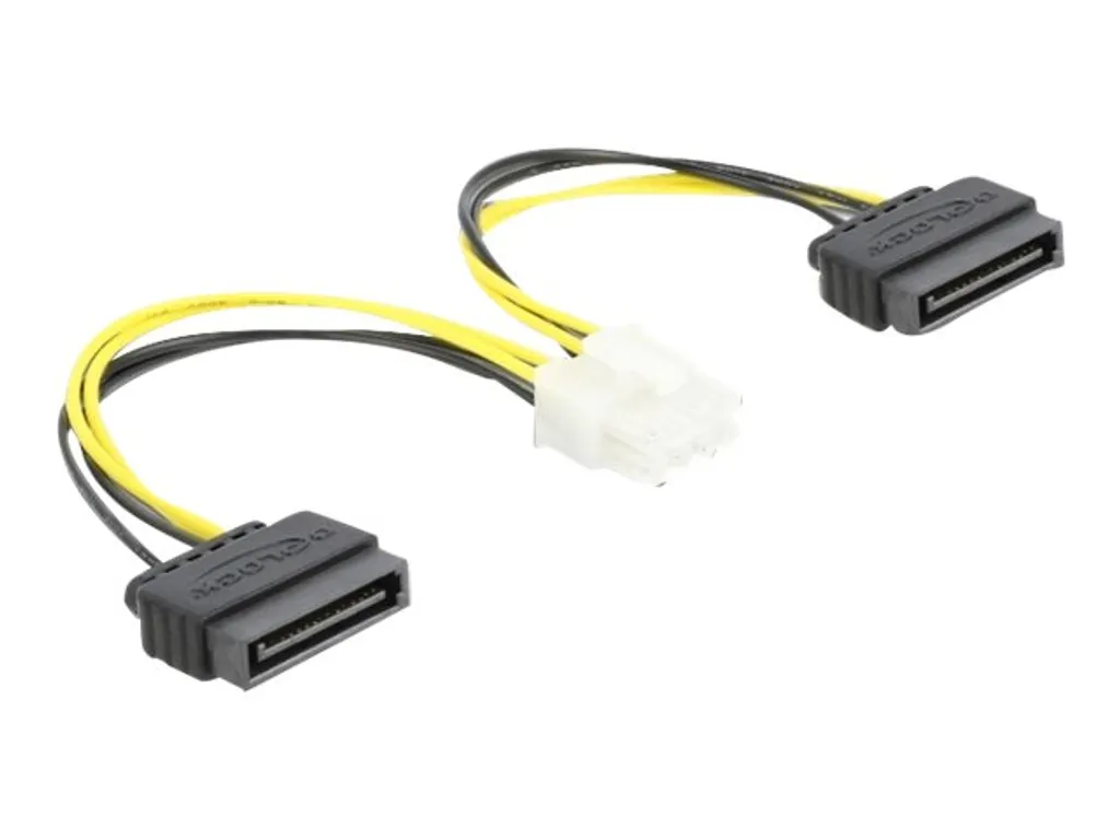 Cavo Delock 83020: Adattatore Alimentazione SATA 2x a EPS 8 Pin Maschio