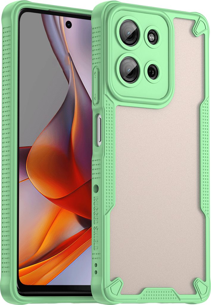Schutzhülle für Motorola Moto G75 5G, durchsichtige matte Rückseite, TPU Bumper Case Grün