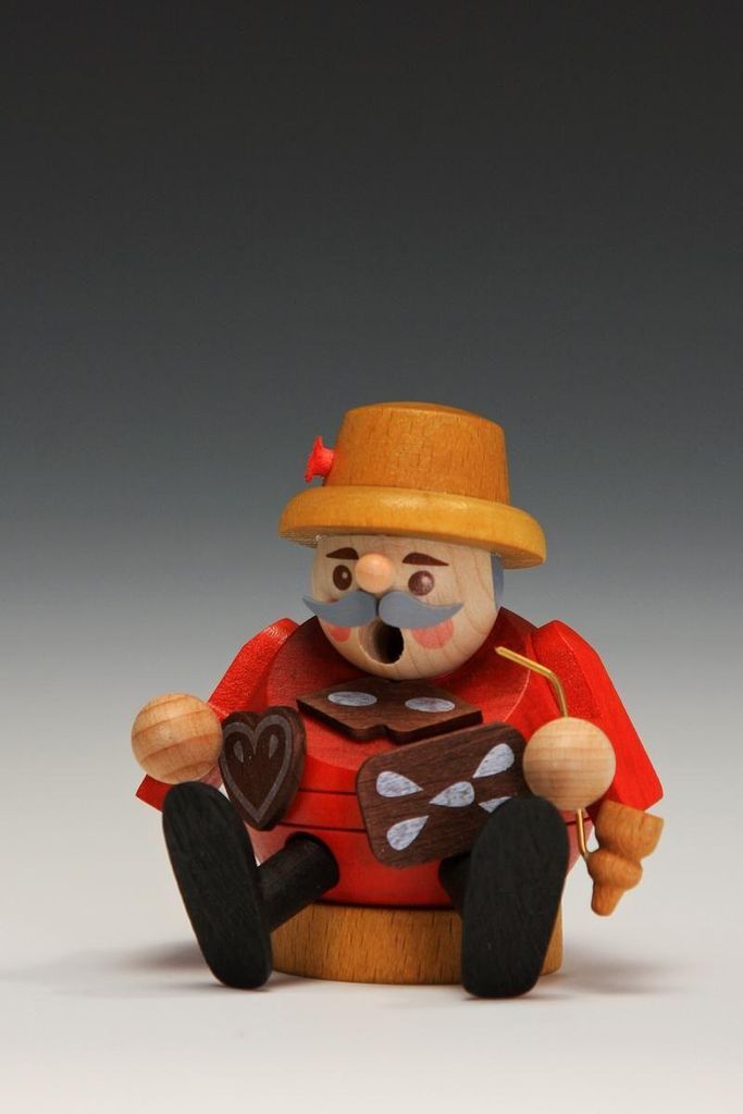 mini sitzend - Pfefferkuchenverkäufer (8cm) Räuchermann von Richard Glässer