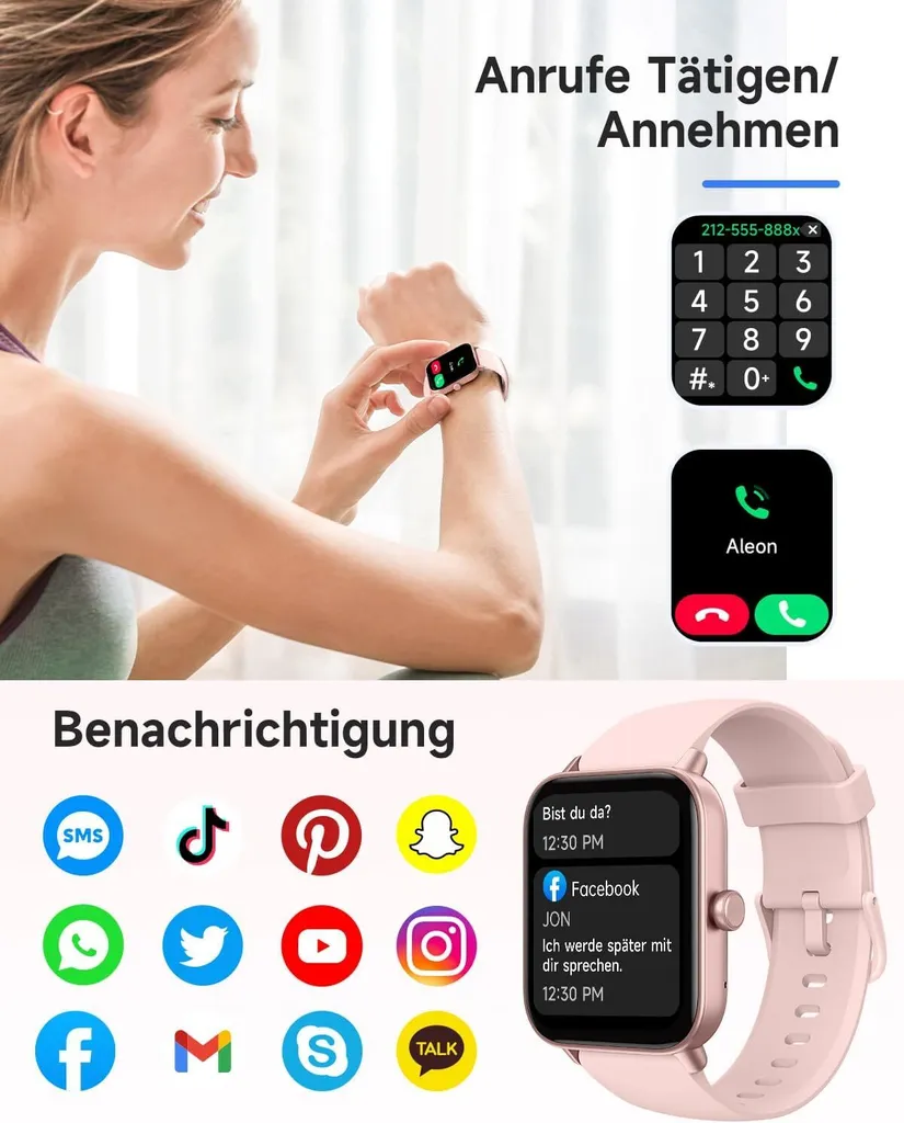 Miglior Smartwatch Donna Economico con Alexa e Chiamate HD 2024 - 6