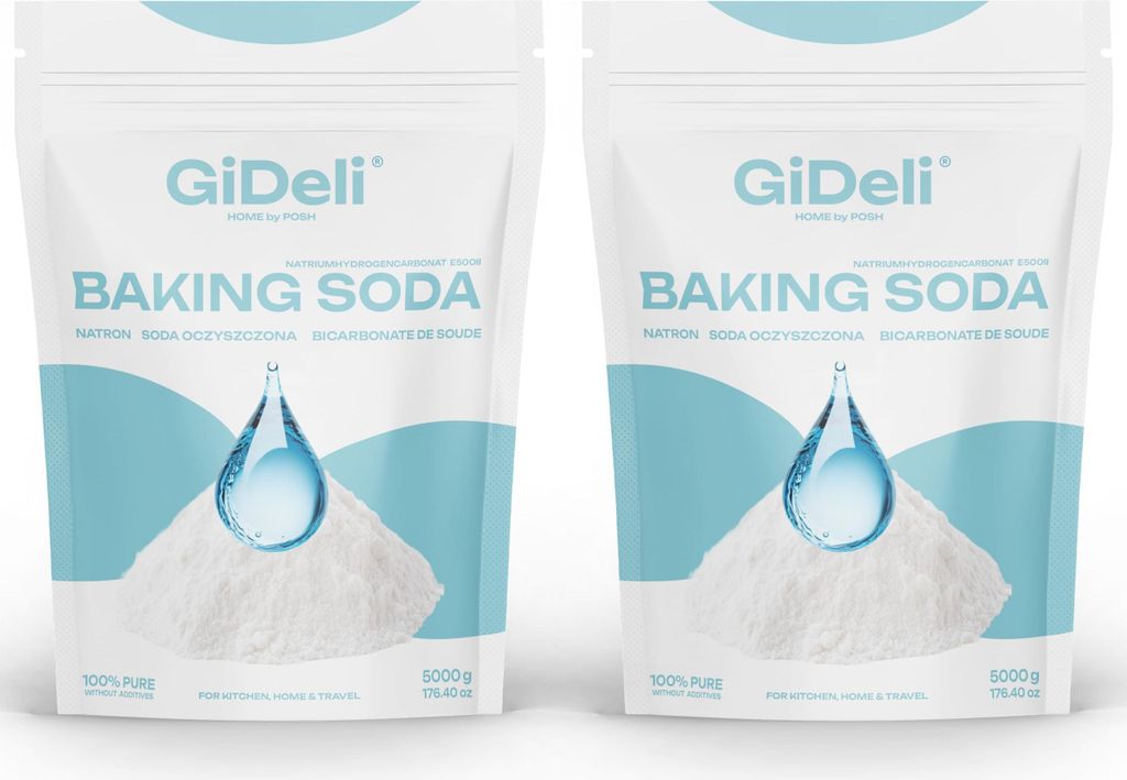 GiDeli Natron Pulver 2x5kg (10kg) Baking Soda E500ii Lebensmittelqualität