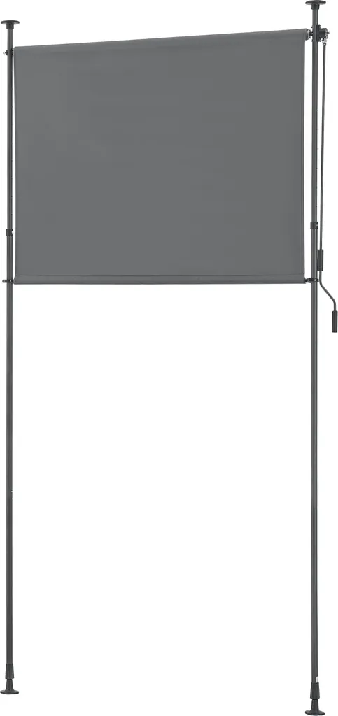 Store vertical extérieur Cimarra 120 x 270 cm gris foncé avec manivelle