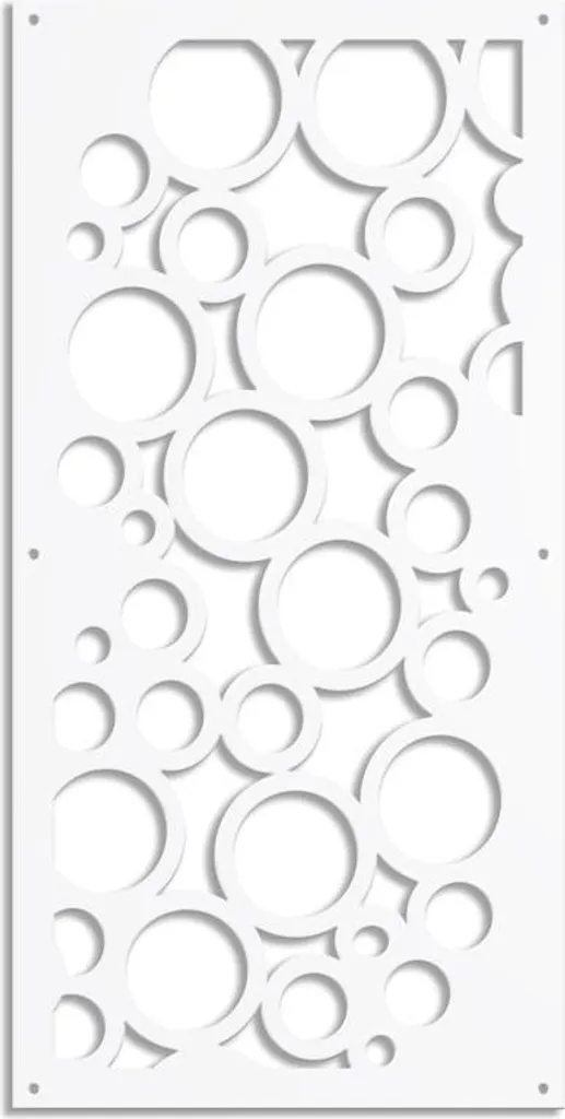 Pannello Decorativo CIRCLE Bianco 98x98cm | Frangisole PVC Design - 3