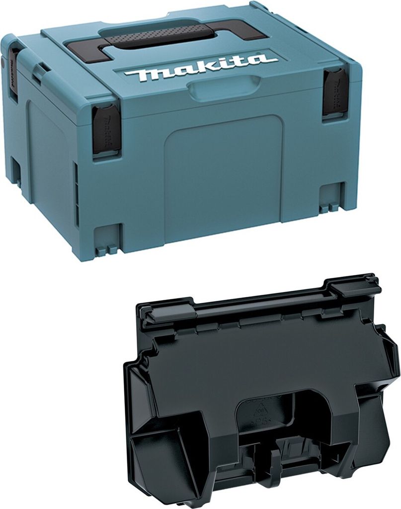 Koffer MAKITA MAKPAC 3 + Tiefziehteil Power Set DC18RD - 4 batterien (839205-3)