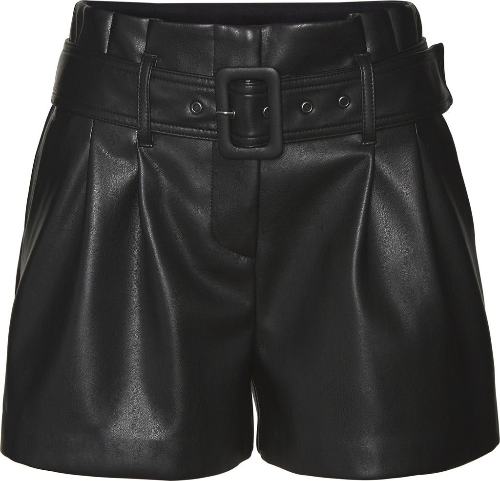 LASCANA Shorts aus angenehmen Kunstleder schwarz Größe 38