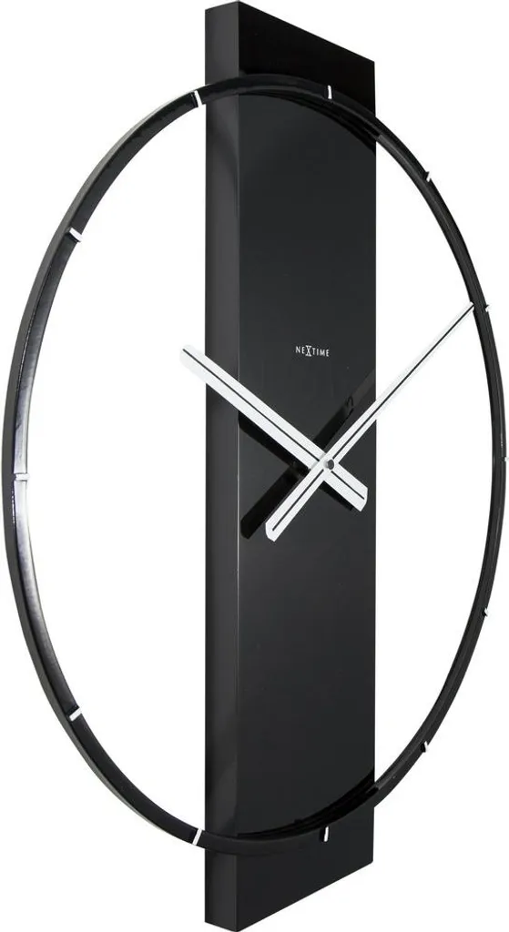 Grande Horloge Murale Décorative Noire Carl - Style Chic et Moderne