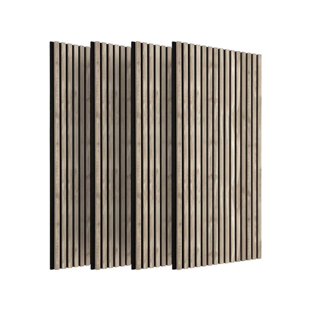 IZODEKOR Akustikpaneele 120x60 cm Argento 4er Set (2,88m²) Produktbild 
