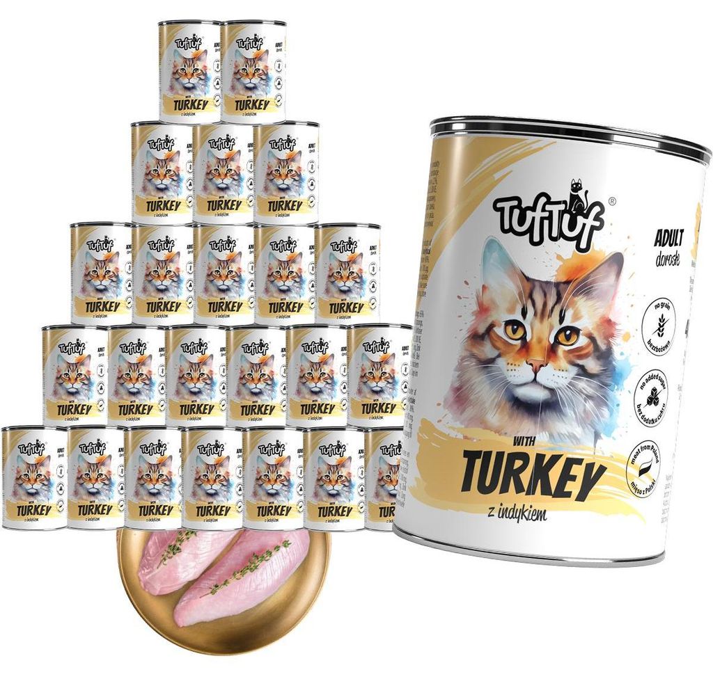 Tuftuf | Mokré krmivo pro kočky – sada 24 × 400 g – 83 % Obrázek produktu 