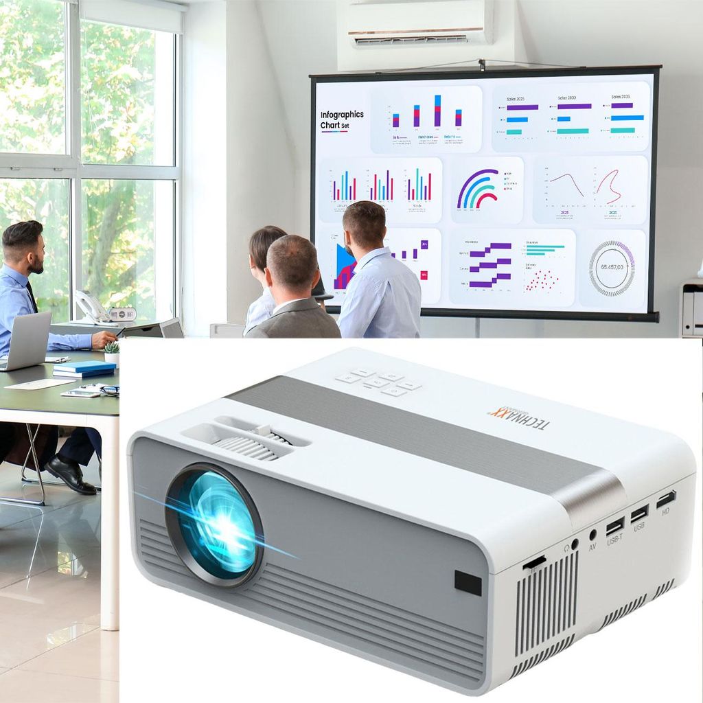 Technaxx Mini-LED HD-projector TX-127 Productafbeelding  AI-gegenereerde afbeelding