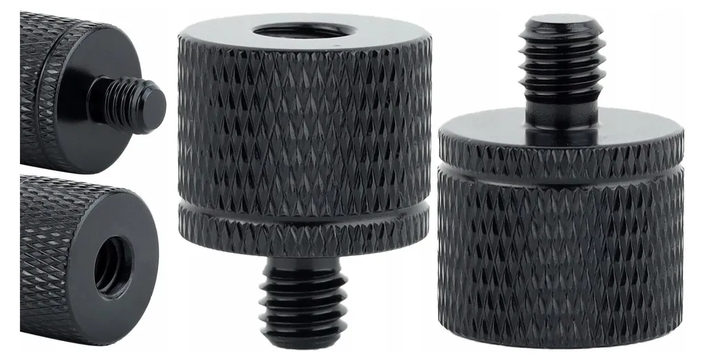 Adattatore Artigianale 1/4" Femmina a M6 Maschio Alluminio Nero