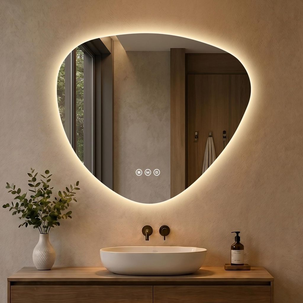 S'AFIELINA Specchio Bagno LED 60 x 70 cm, Retroilluminato, Immagine del prodotto 