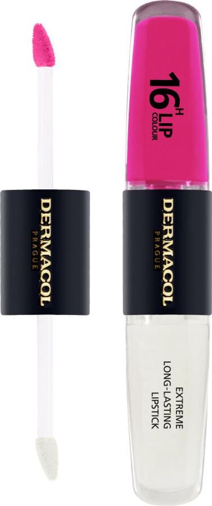 Dermacol 16H Lip Colour Extreme Long-Lasting Lipstick zweiphasige, langanhaltende Farbe und Gloss für die Lippen No. 39 8 ml