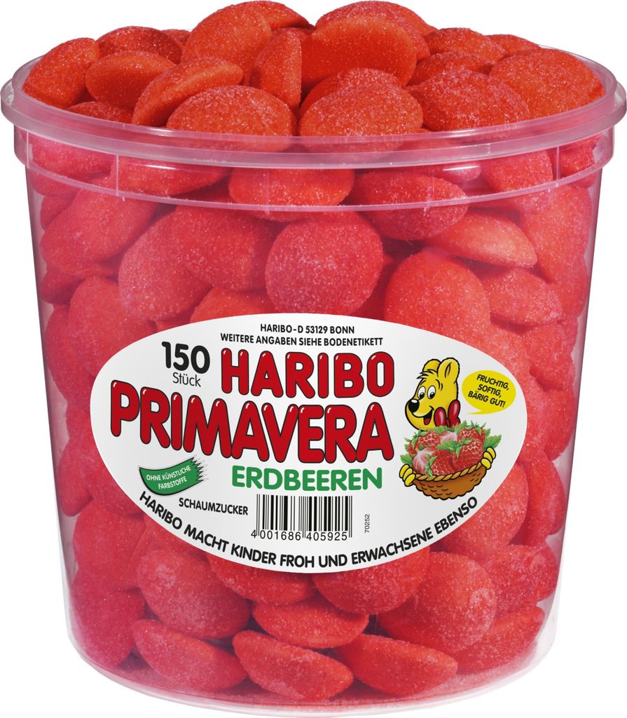 Haribo Primavera Truskawki 150 sztuk = 1,05 kg Zdjęcie produktu 