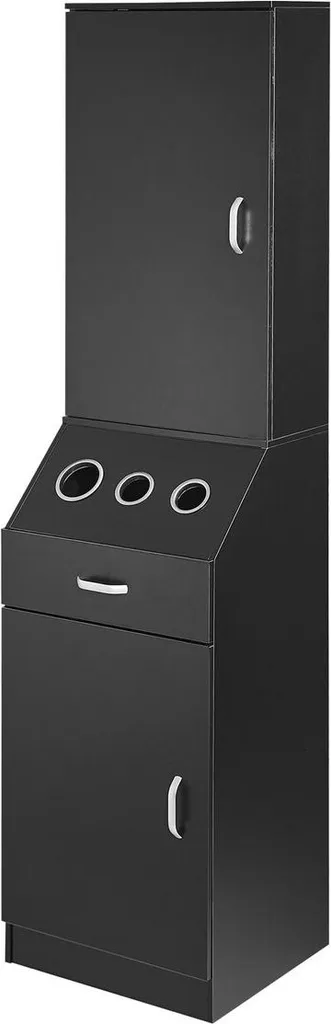 Poste de coiffure anti-désordre avec 3 supports et armoires de stockage