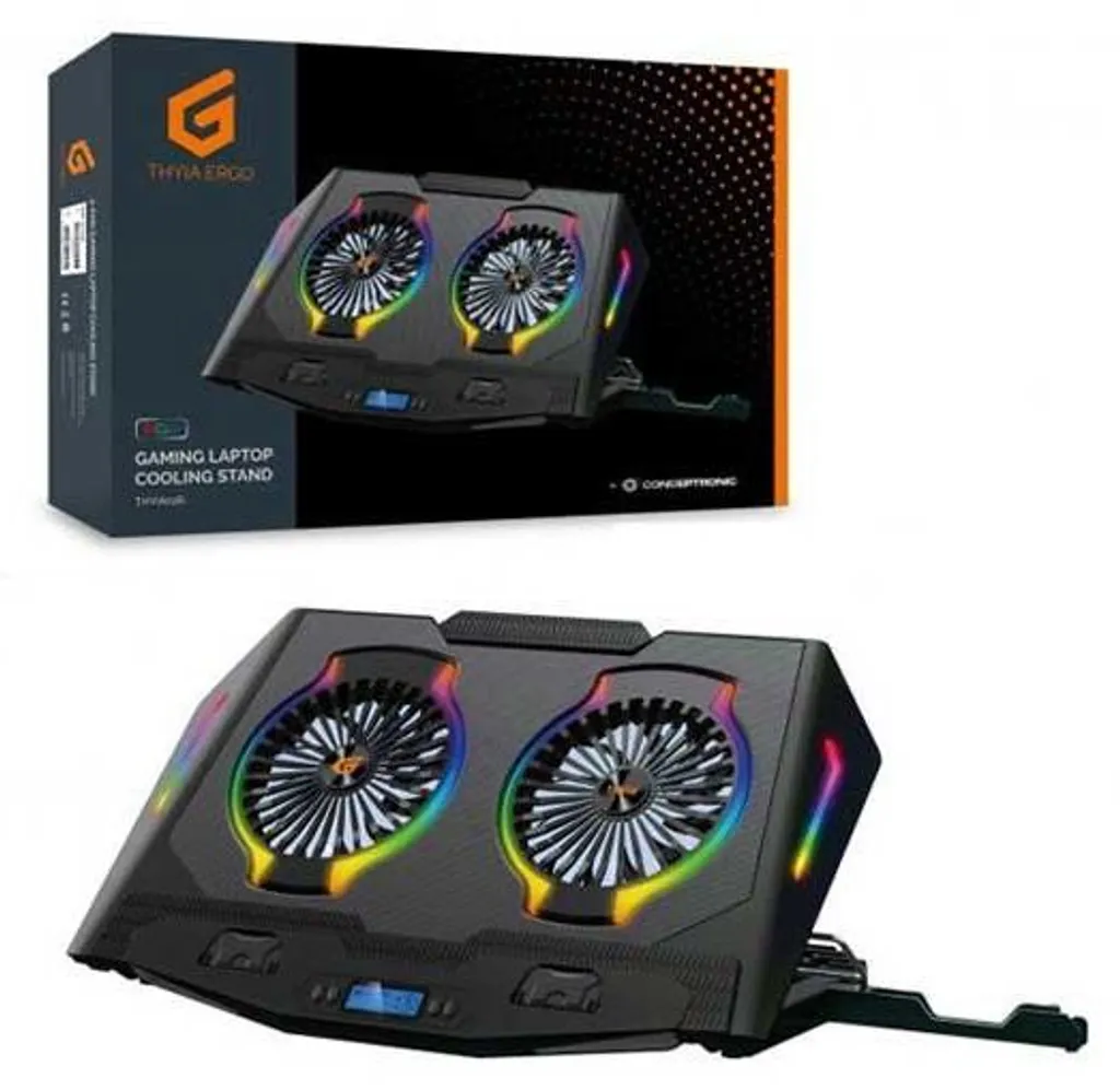 Conceptronic THYIA02B Support de Refroidissement Gaming 17 pouces Noir - 9