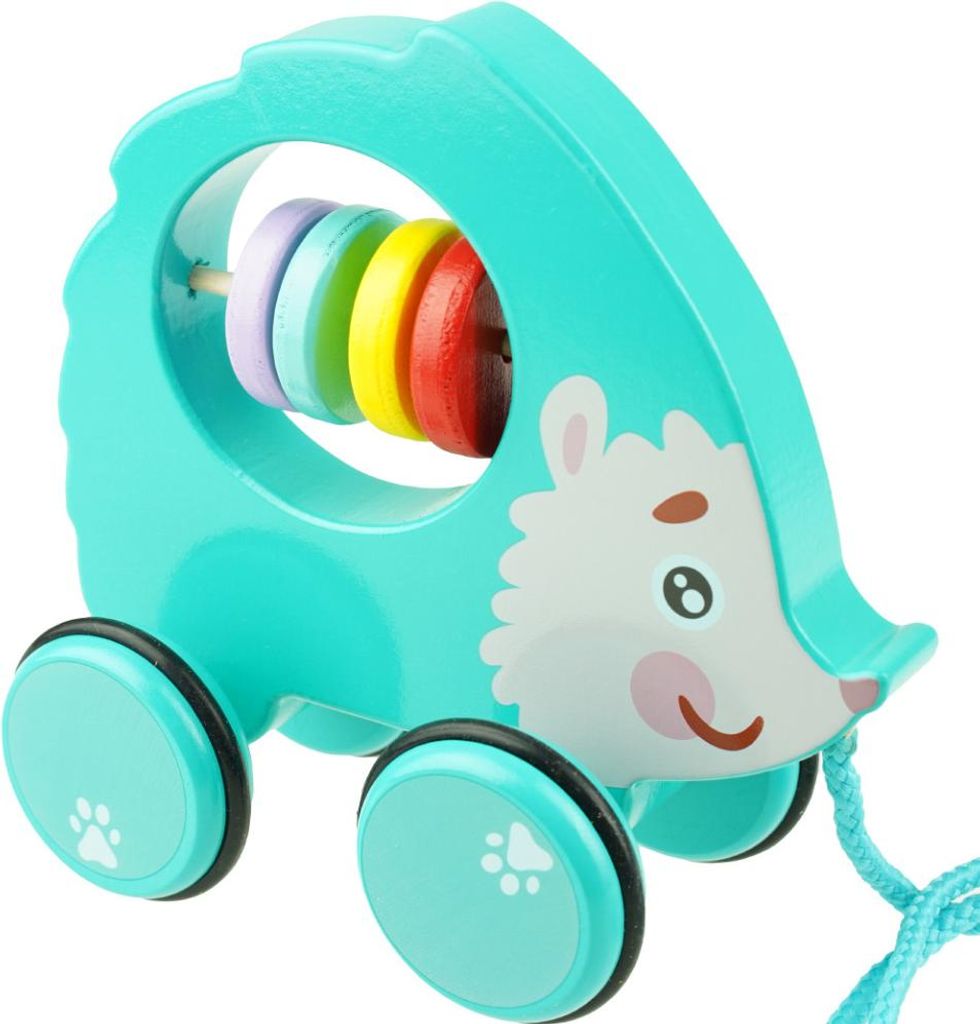 Igel-Nachziehspielzeug aus Holz