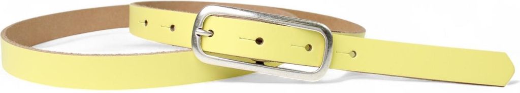 FRONHOFER schmaler Damengürtel 2 cm, schmale längliche Gürtelschnalle, silbern