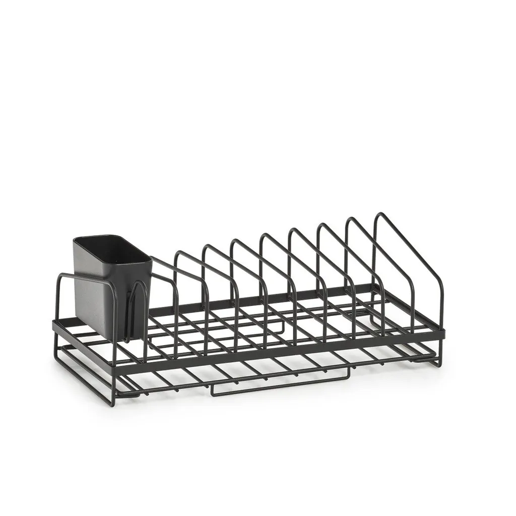 Égouttoir gain de place Zeller extensible pour petite cuisine noire