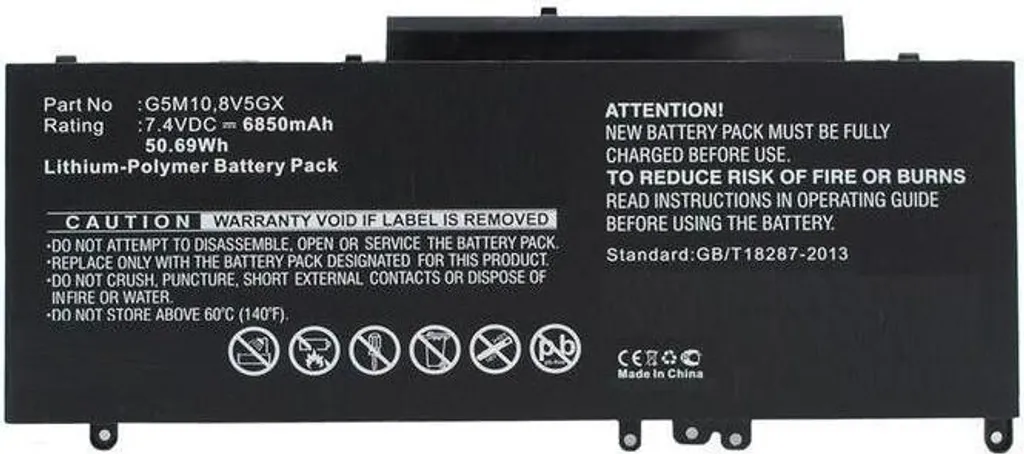 Batterie de Rechange pour Laptop 46WH Li-Pol 5.800 mAh 7.6V CoreParts