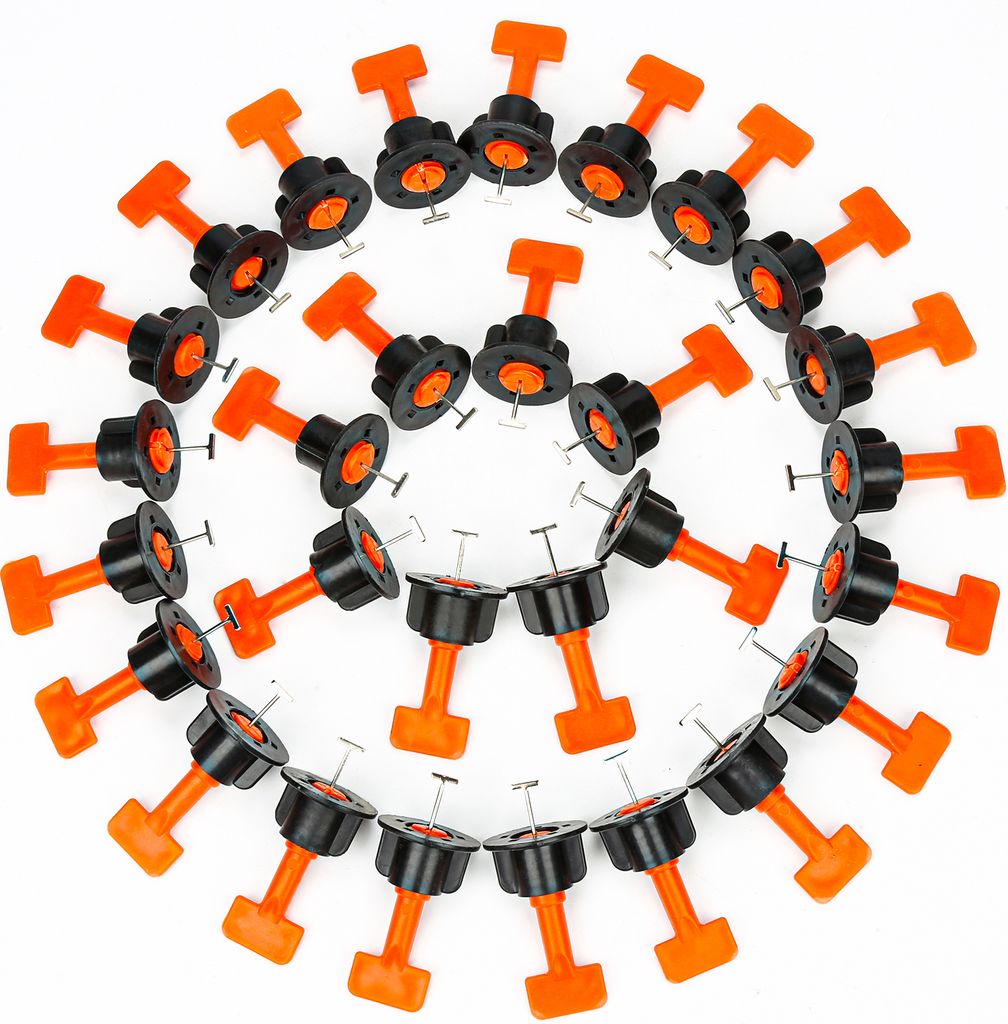 Hengda 220 Stück Wiederverwendbar Fliesen Nivelliersystem,Platten Nivelliersystem,Fliesen Keile Kunststoff, Leveling System, Fliesenkreuz mit Spez...