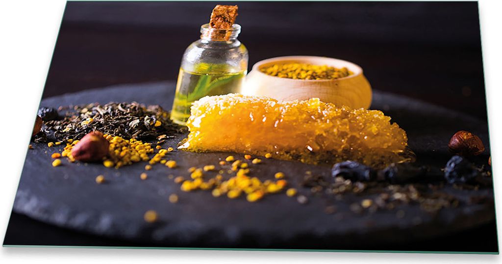 Herdabdeckplatte Glaskeramikkochfeld-Abdeckung Spritzschutz Glas Universal 80x52 Essen Bunt