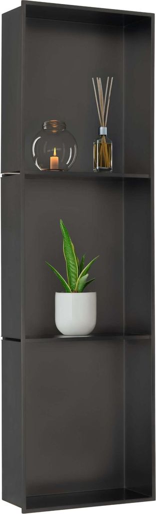 DALSYS Wandnische Edelstahl 30x100x12cm wandbündige Nische – moderne Duschnische, Keine Fliesen Erforderlich, wasserdicht für Dusche, Badezimme...