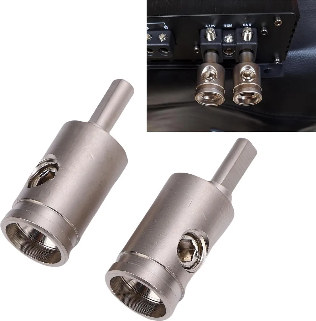 Riduttori Terminali per Amplificatore Auto 4GA-8GA | Ottone Massiccio