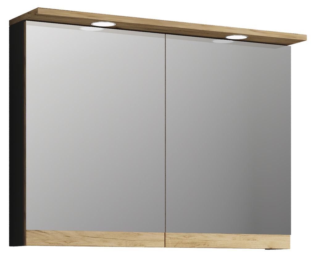 Armoire de salle de bain avec miroir, éclairage et prise Image du produit 