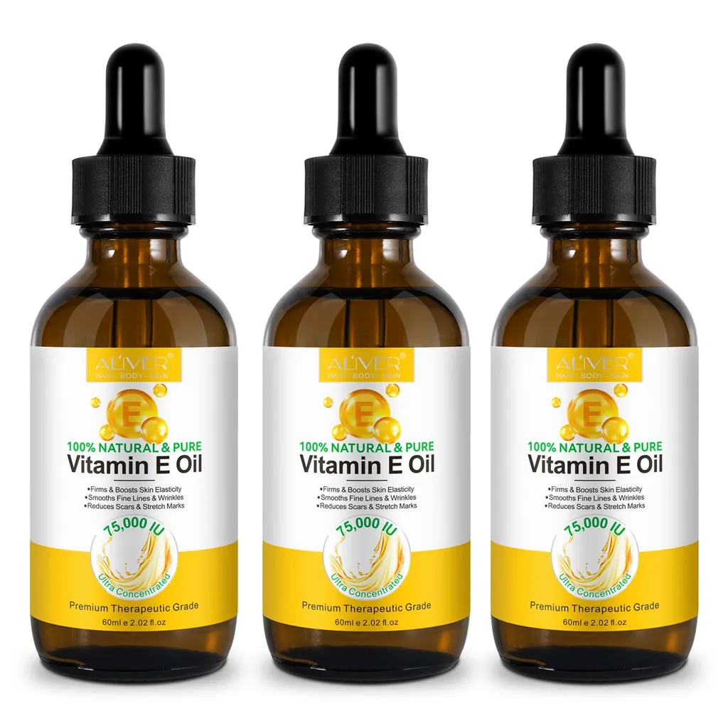 Olio Vitamina E 75.000 UI - Antico Rimedio per Cicatrici 3x60ml