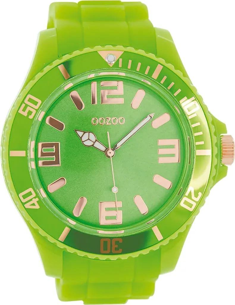 Montre Oozoo silicone UOC5038A : fini les irritations au poignet vert