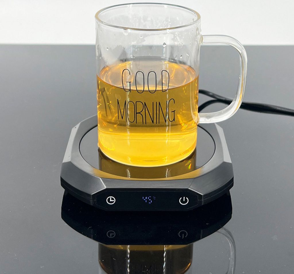 Coffee Cup Heater, Electric Intelligent Drink Cup Warmer with Touch Tech & LED Backlight, Coffee Mug, Milk Cup Warmer with Two Temperature Settings