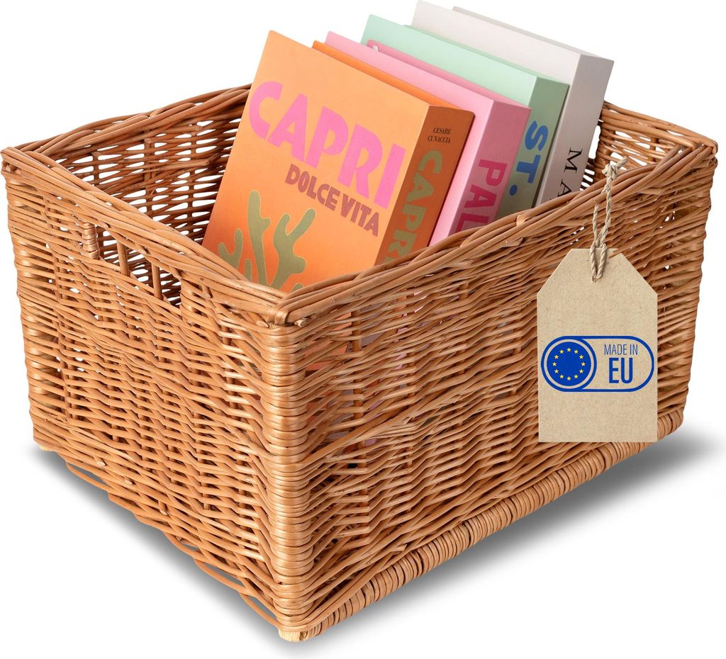 Creative Home Cesto Portaoggetti in Vimini | Naturale con Immagine del prodotto 