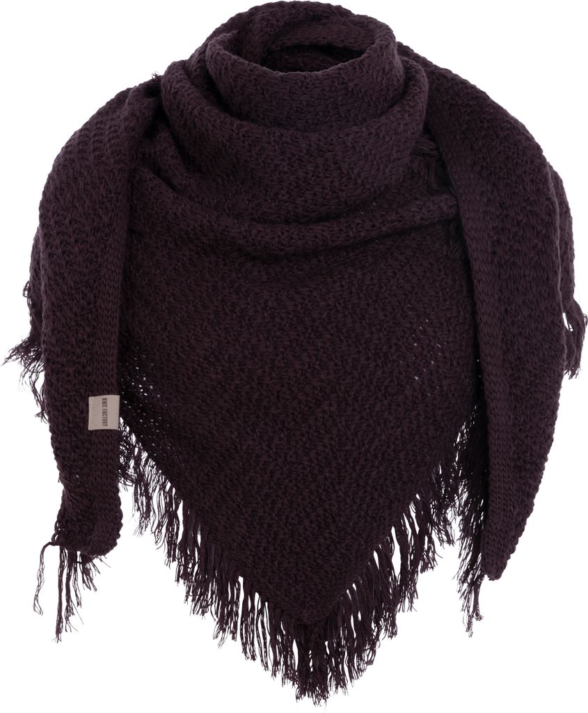 Knit Factory Amber Dreiecksschal - Midnight Plum - 190x85 cm