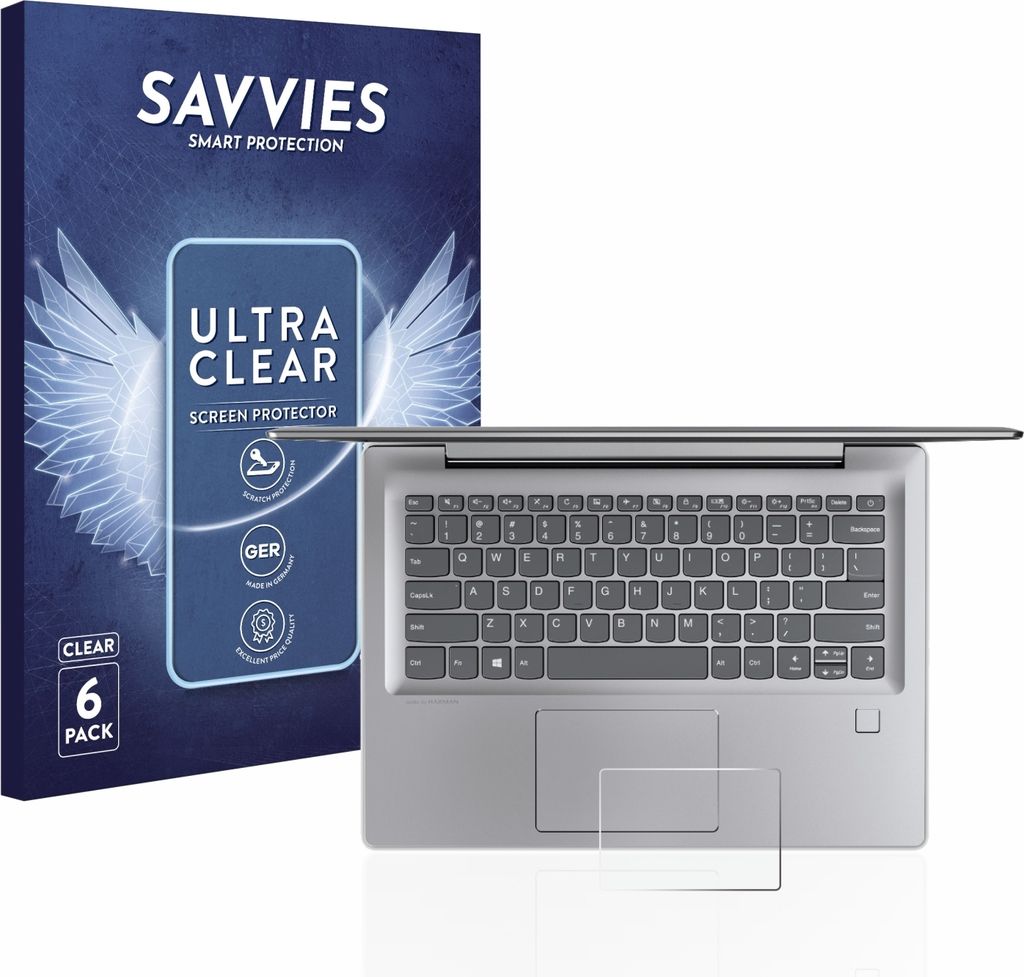 6x Für Lenovo IdeaPad 530s (14") Touchpad Schutzfolie Savvies Displayschutz Display Schutz Folie Klar Transparent