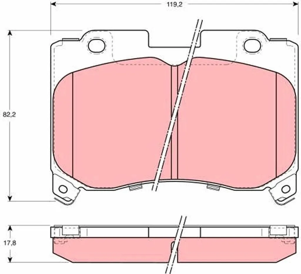 Plaquettes de frein TRW GDB3106 Stop Sifflements et Vibrations Supra A8