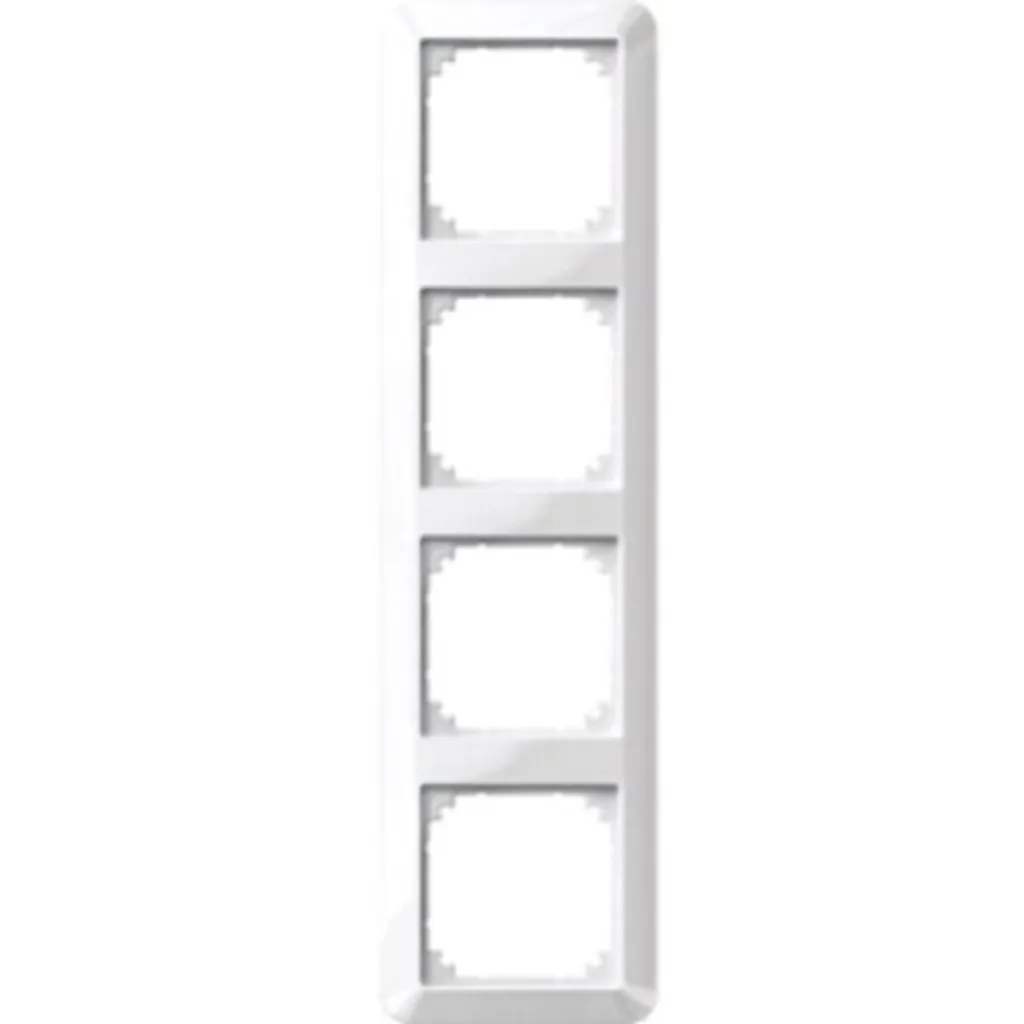 Cadre quadruple blanc pour regrouper 4 interrupteurs ou prises - 389419
