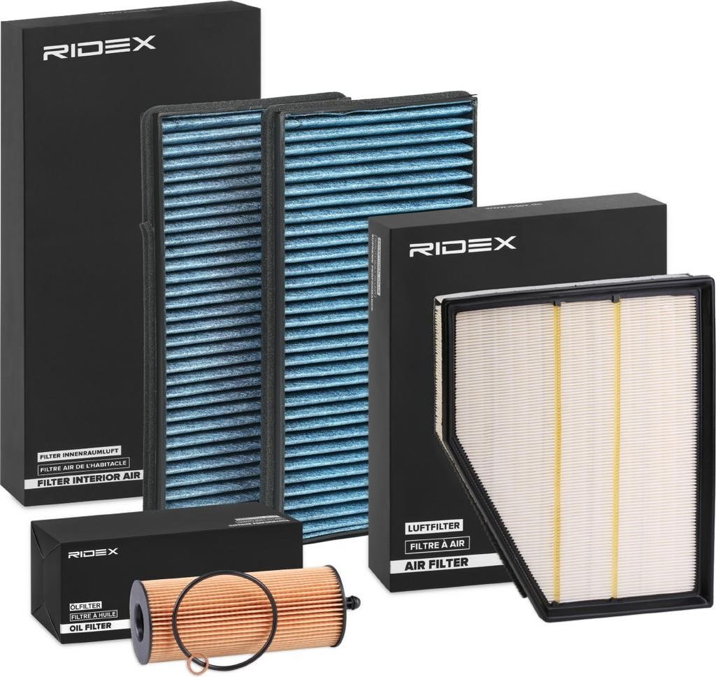 RIDEX Filterset Inspektionspaket Filtersatz für FORD GALAXY (WA6) für BMW 5 Limousine (E60) 5 Touring (E61)
