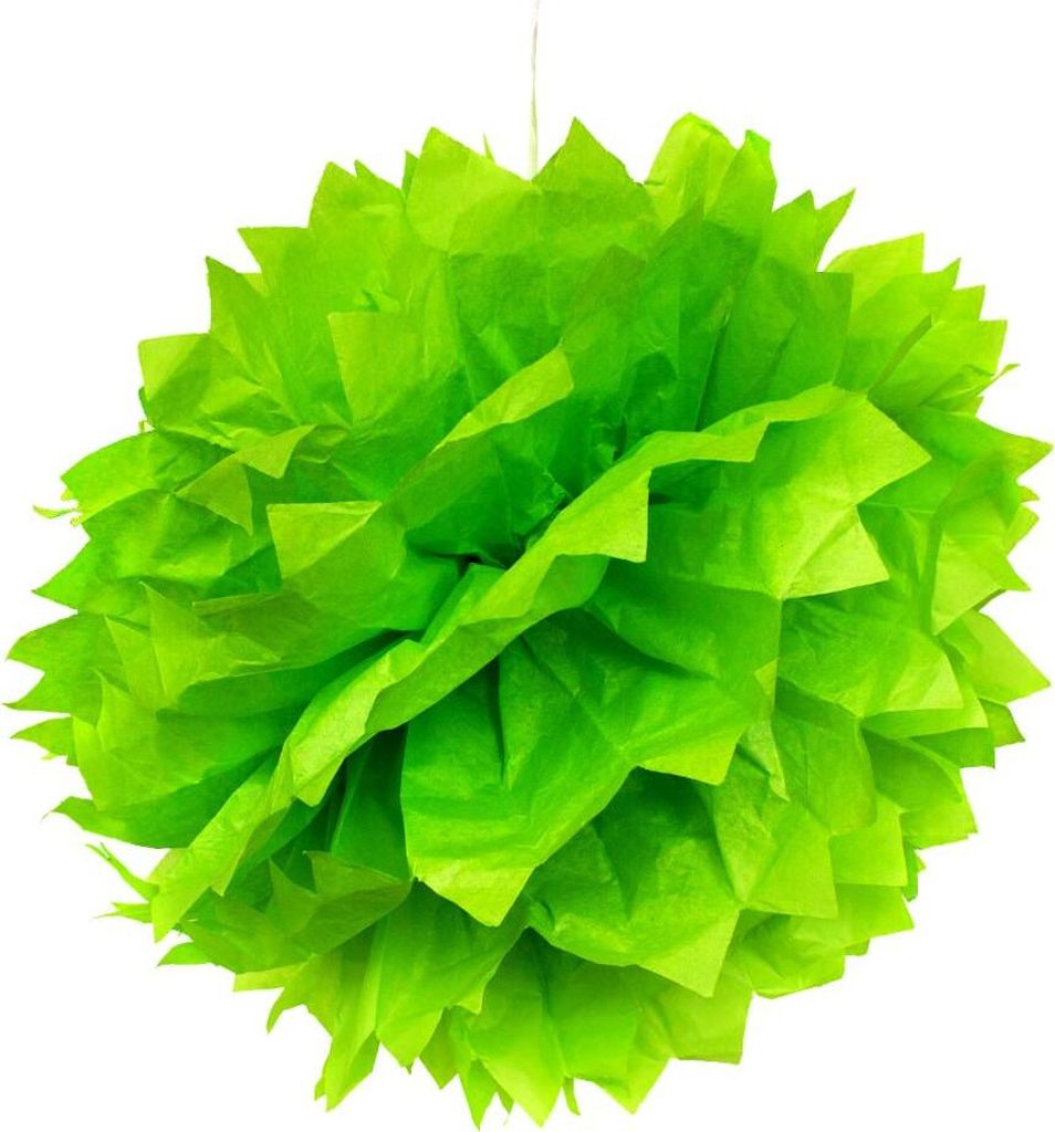 Oblique Unique 3 PomPoms Pompons Seidenpapier Hochzeit Geburtstag Party Deko - grün