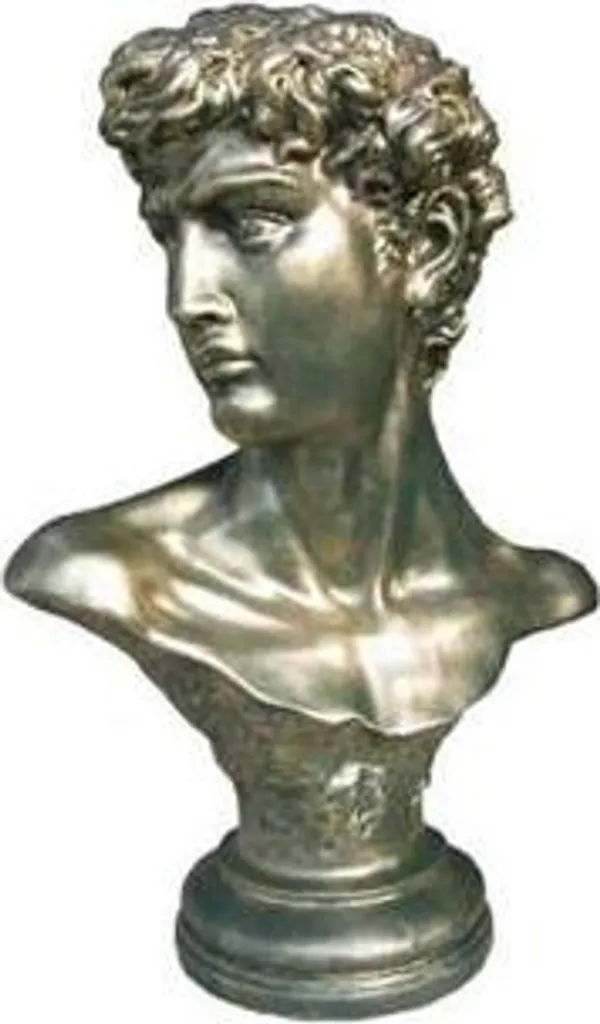 Grande Statue Buste Or 56 cm - Décoration Salon Chic Sculpture R2 Or