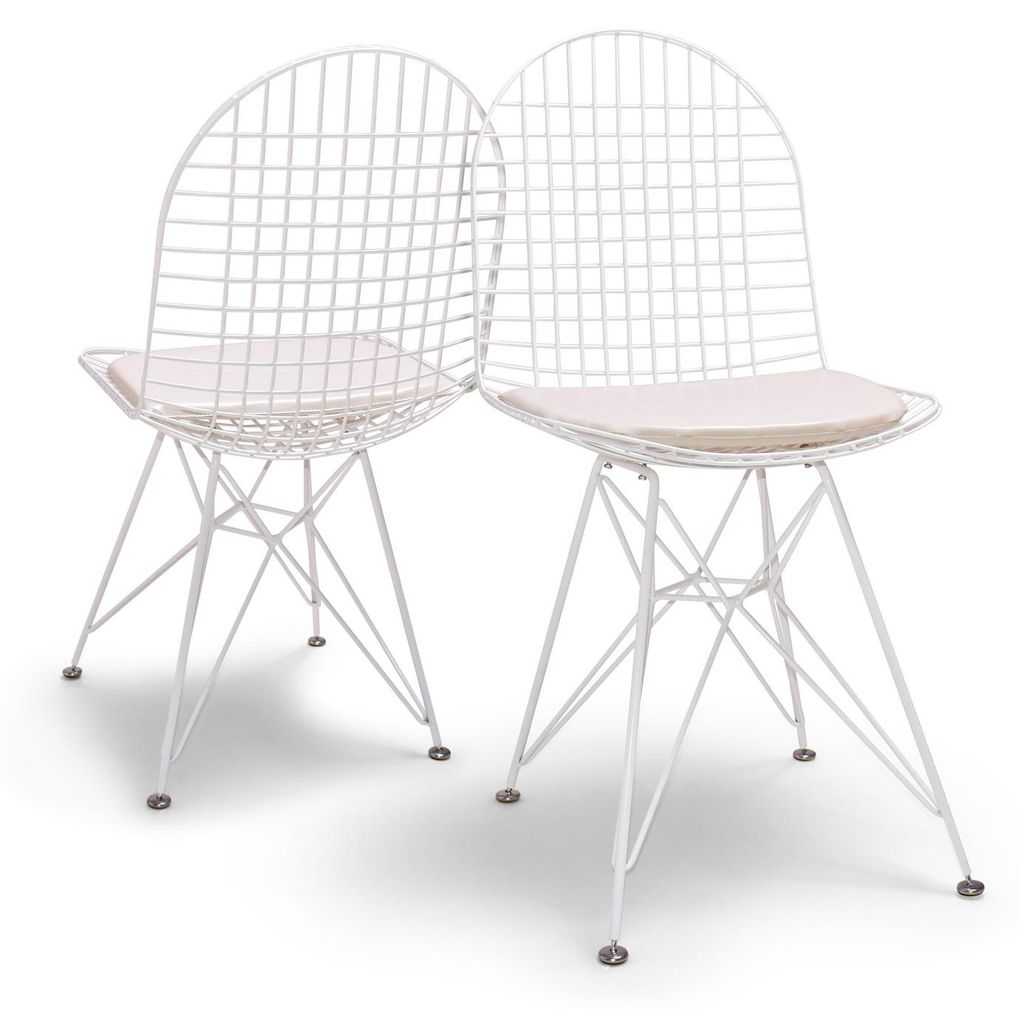 COPENAGHEN - Set di 2 sedie in metallo con design Immagine del prodotto 