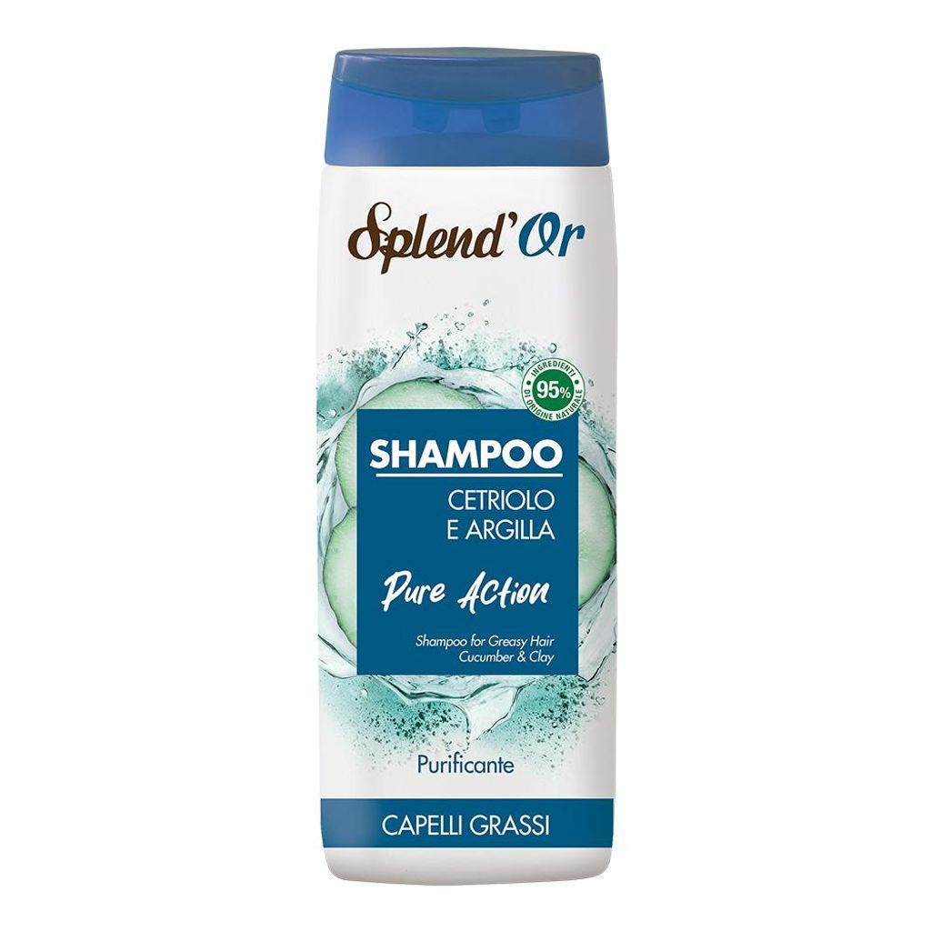 Splendor Splend Or Shampoo Cucumber And Clay Pure Action Purifying 300 Ml
