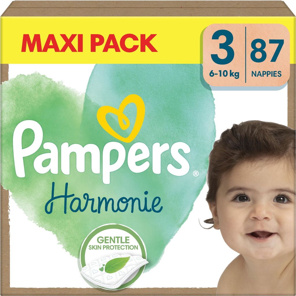 87 Pampers Harmonie Windeln Größe 3 6-10kg sanfter Hautschutz mit Stop Protect 0% Parfum